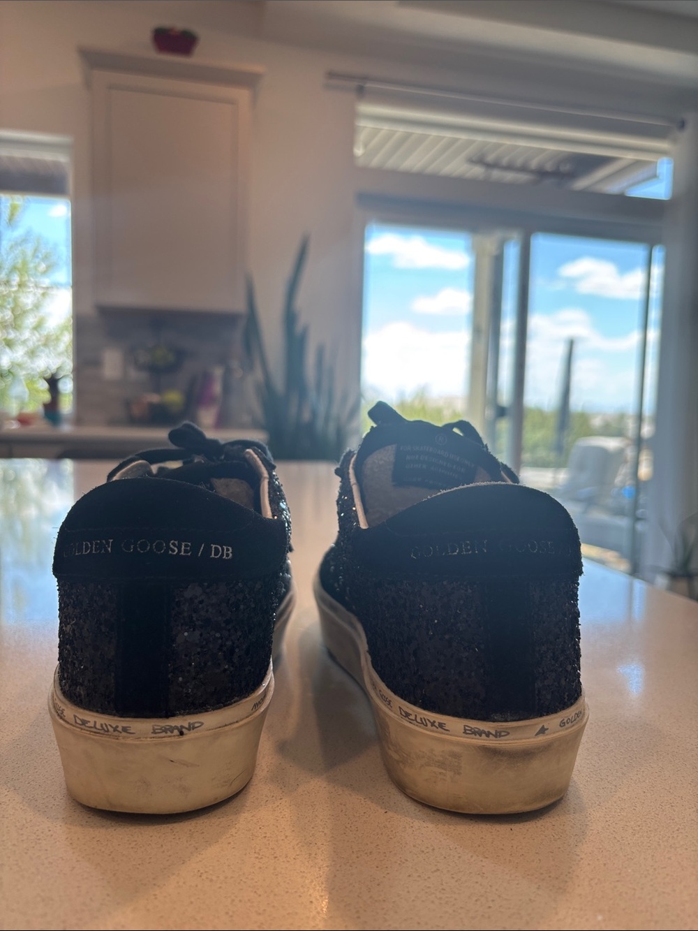 Golden Goose Black Glitter Low-Top Sneakers - Picture 2 of 5